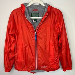 L.L. Bean Kids Orange Hooded Raincoat